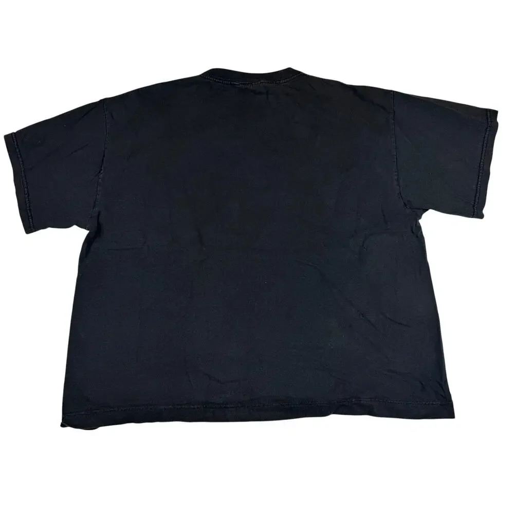 Vintage Nike Athletics Script T-Shirt Black Size L - Picture 2 of 6